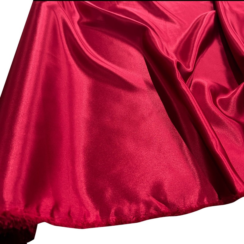 Duchess Satin Fabric Bridal Dark Red1