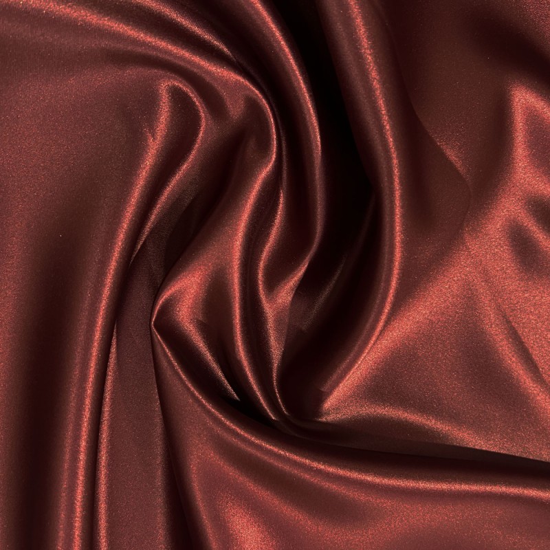 Duchess Satin Fabric Bridal Rusty Brown3