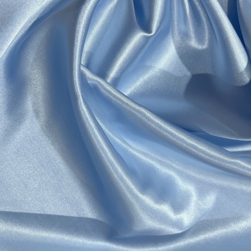 Crepe Satin Fabric Baby Blue 3