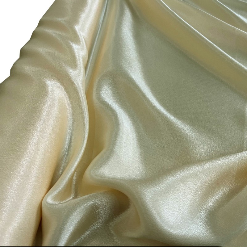 Crepe Satin Fabric Baby Cream1