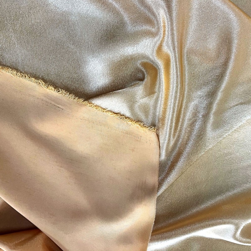 Crepe Satin Fabric Gold4