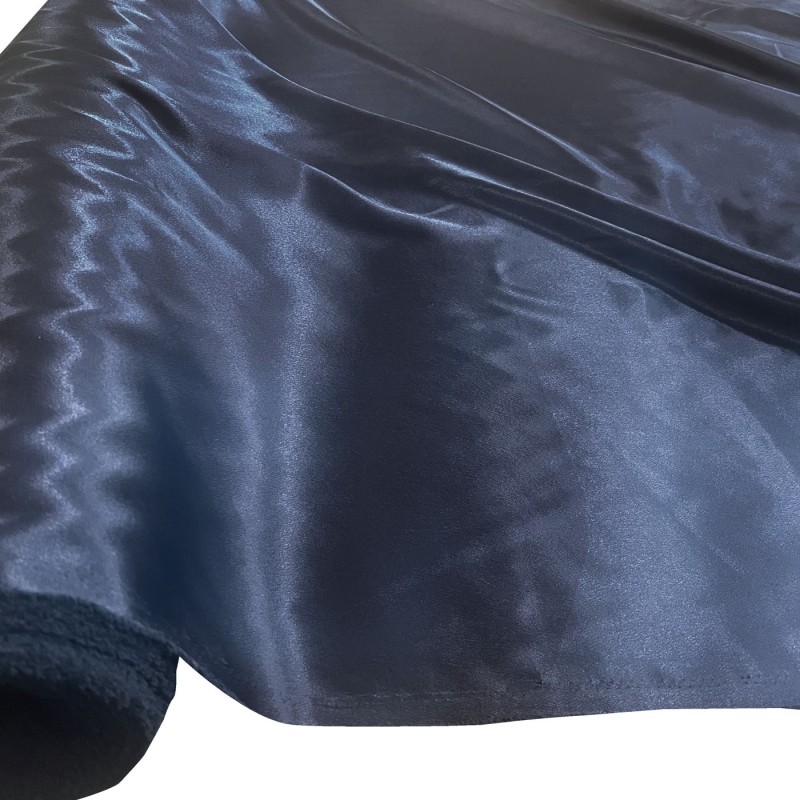 Crepe Satin Fabric Navy1