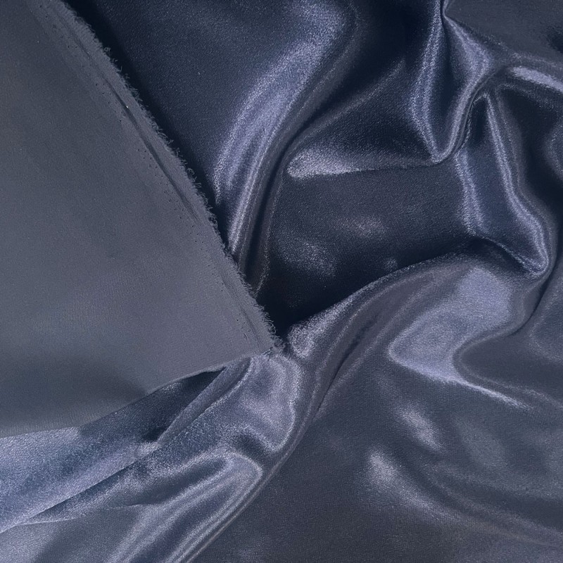 Crepe Satin Fabric Navy2