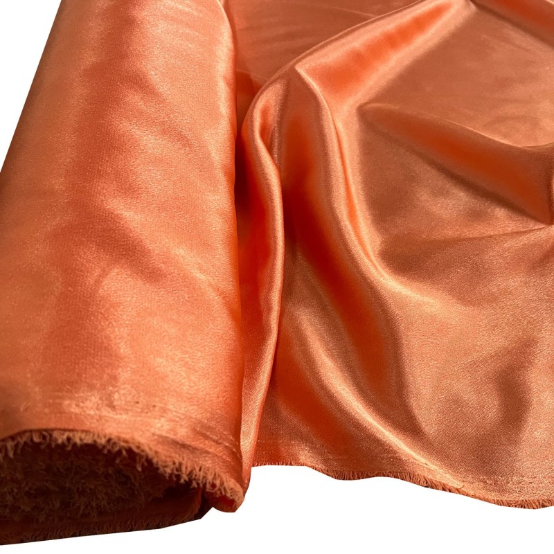 Crepe Satin Fabric Orange1