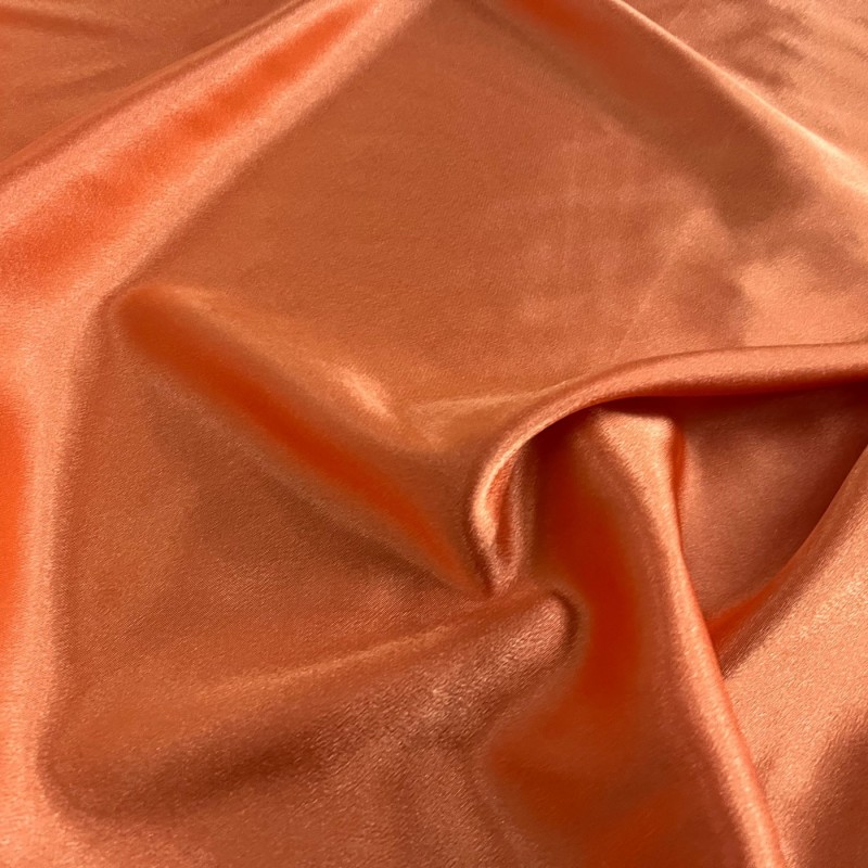 Crepe Satin Fabric Orange2