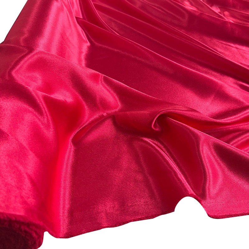 Crepe Satin Fabric Red1