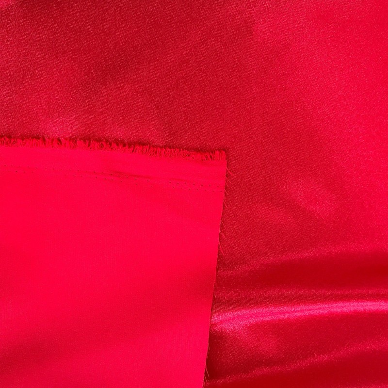 Crepe Satin Fabric Red4