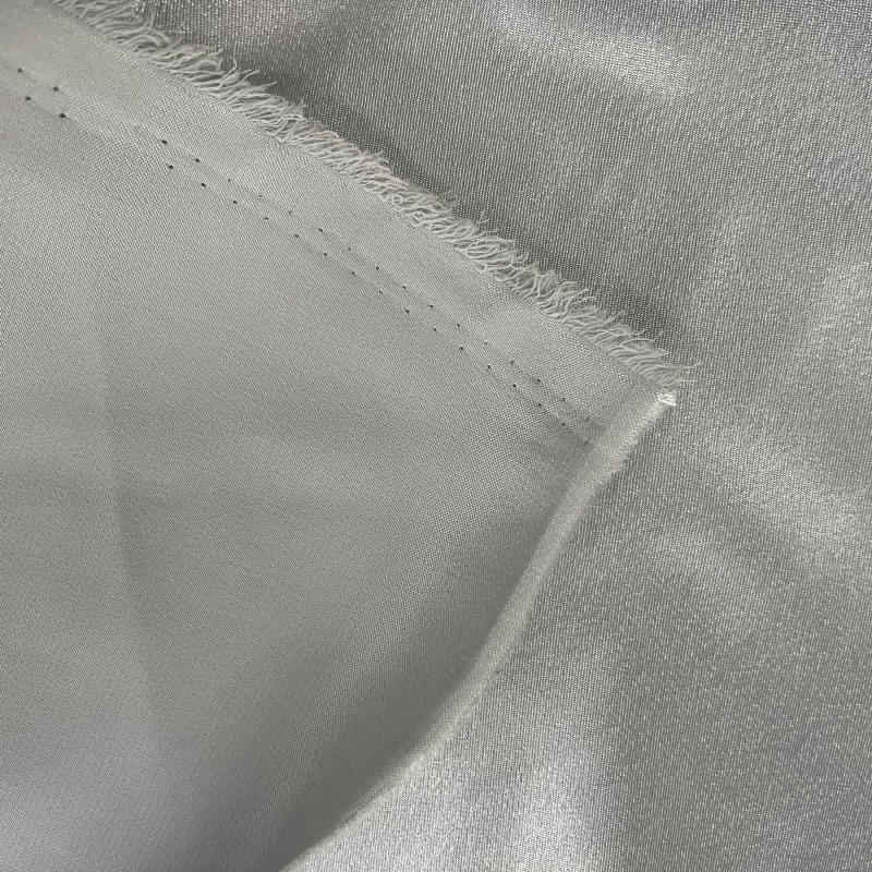 Crepe Satin Fabric Silver4