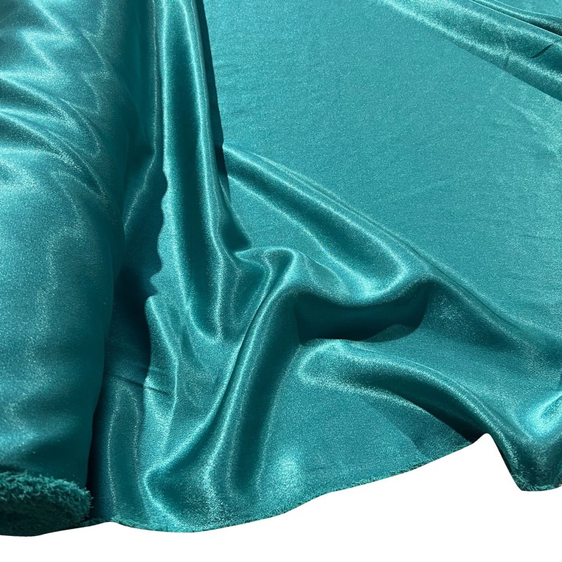 Crepe Satin Fabric Teal1