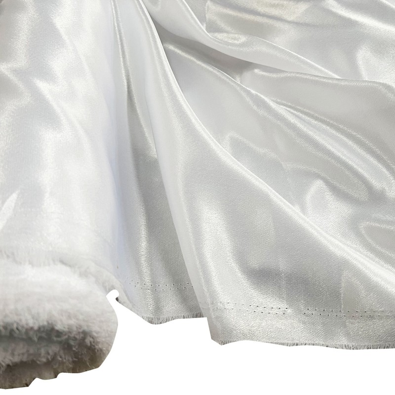 Crepe Satin Fabric White1