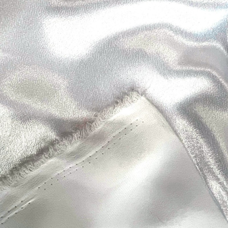 Crepe Satin Fabric White4