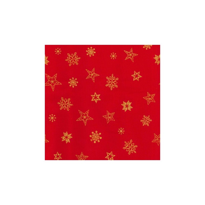 100% Cotton Poplin Christmas Prints Red 0524