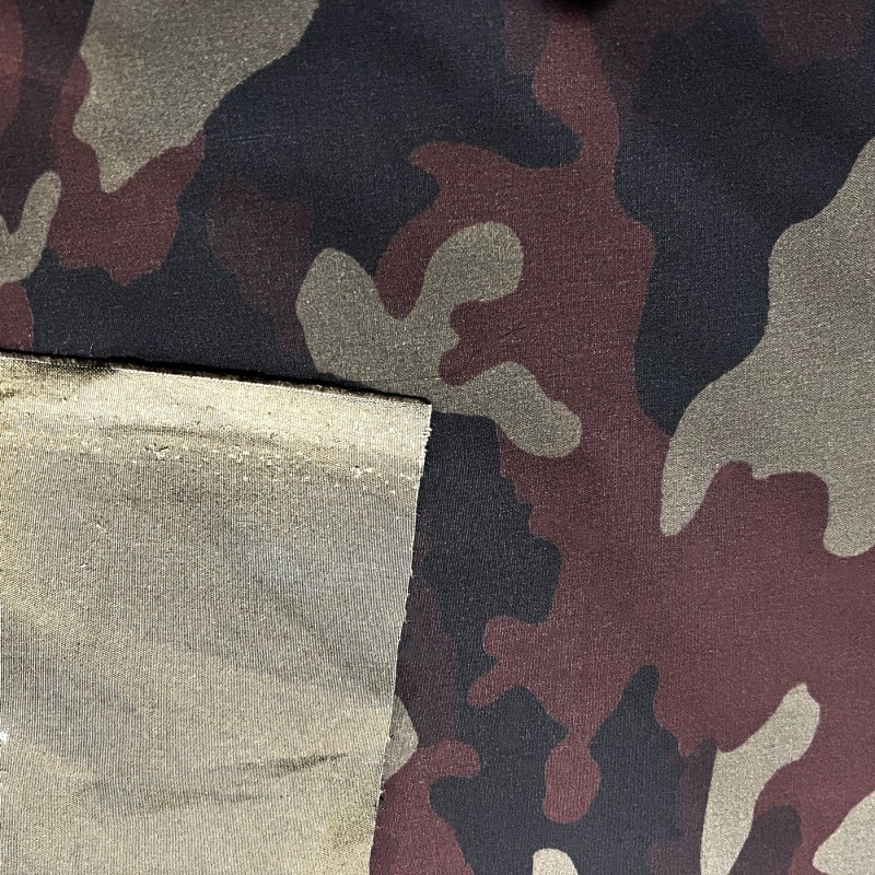 Clearance Waterproof Dry Wax Fabric Red Camo3