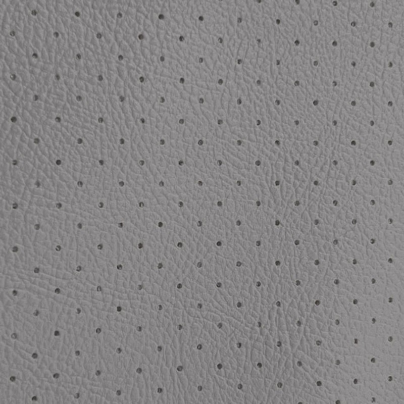 Perforated Leatherette Fabric Grey2