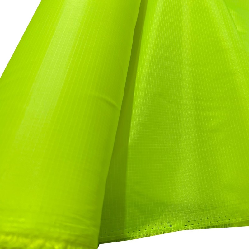 Ripstop Tear Resistant Polyester Fabric Fluorescent Lime1