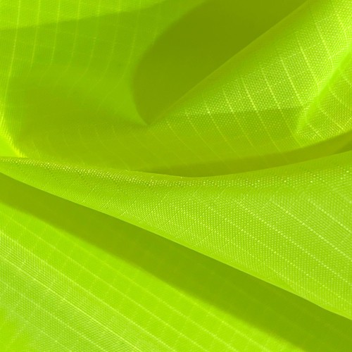 Ripstop Tear Resistant Polyester Fabric High Viz Lime