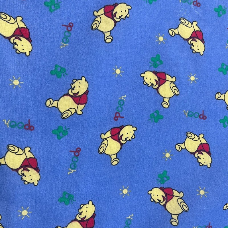 Printed Polycotton Designs Pooh Blue 3