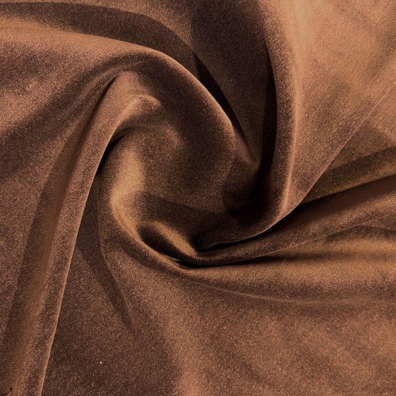 Cotton Velvet Fabric Brown3