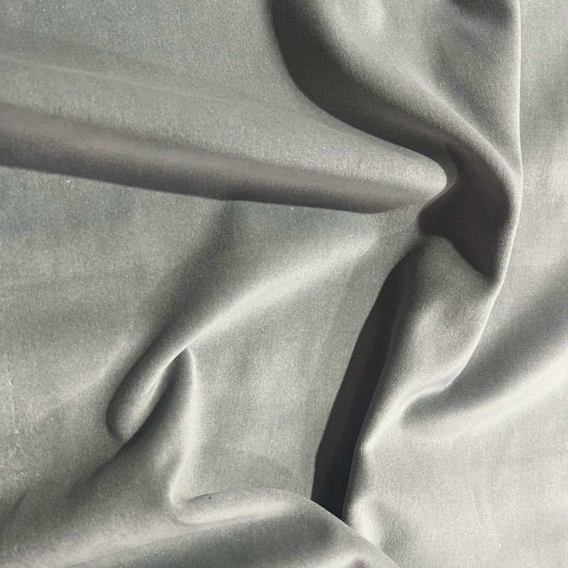 Cotton Velvet Fabric Grey2