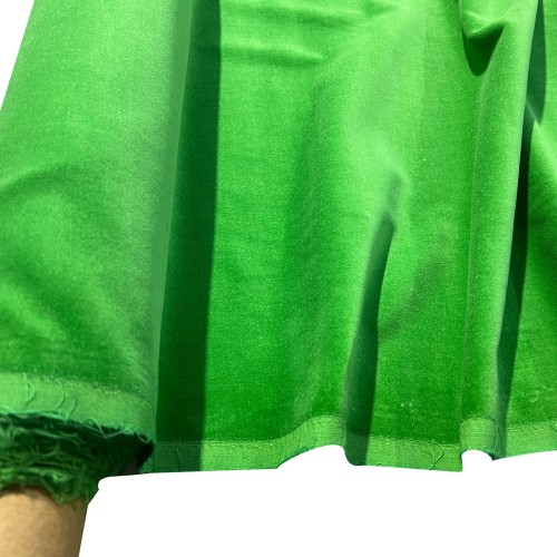 Cotton Velvet Fabric Lime1