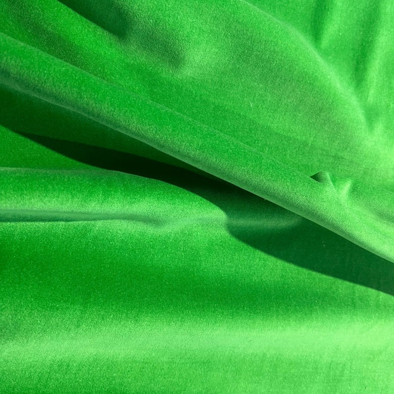 Cotton Velvet Fabric Lime2