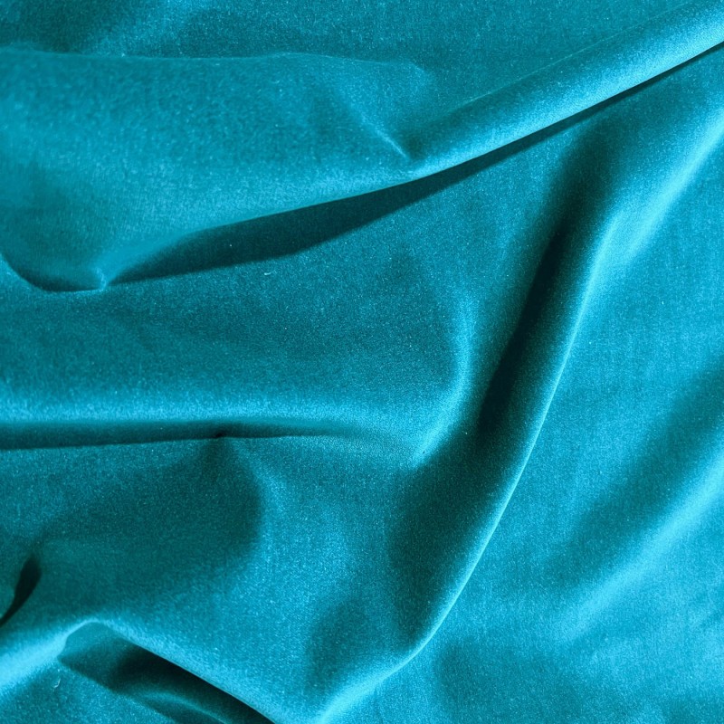 Cotton Velvet Fabric Teal2