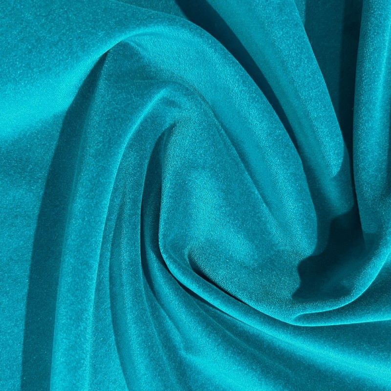 Cotton Velvet Fabric Teal3