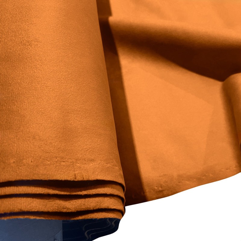 Fire Retardant Upholstery Velvet Burnt Orange1