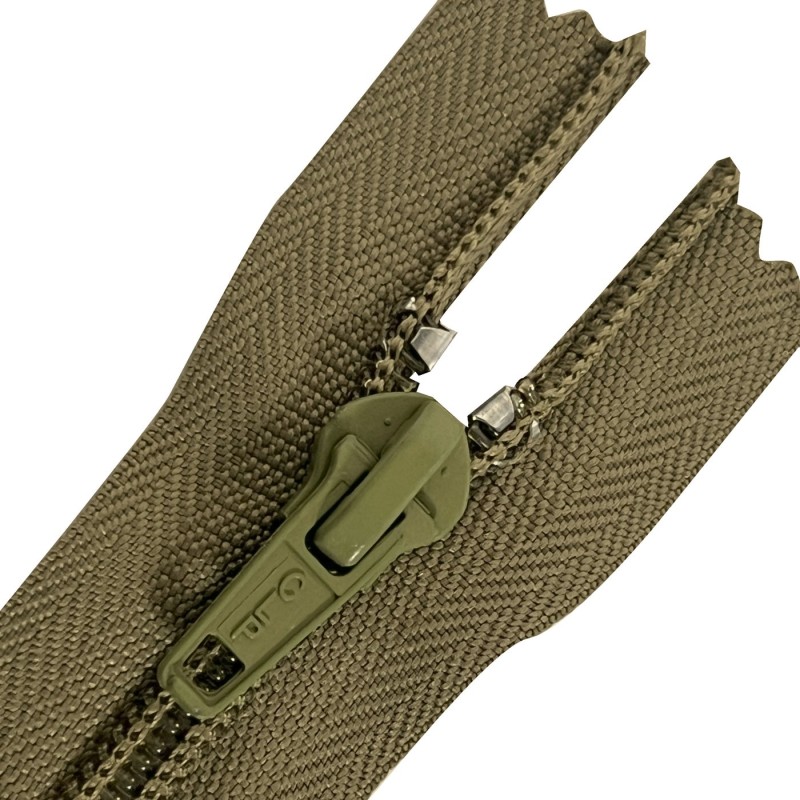 Pack of 5 Brown YKK Branded Metal Zips 2