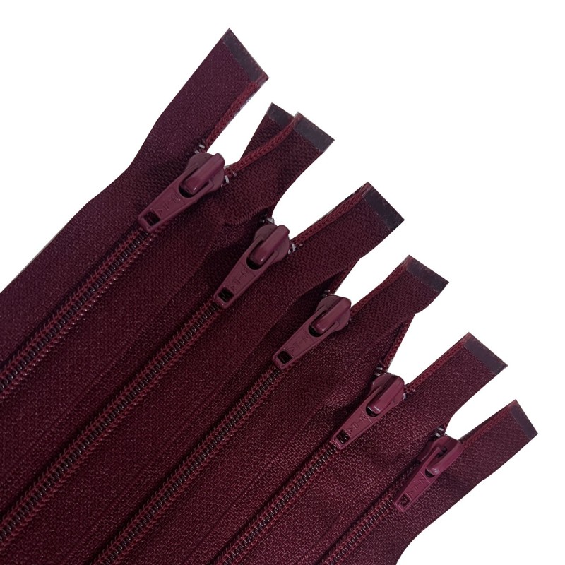 Pack of 5 Brown ZIPA Branded Nylon Zips 1