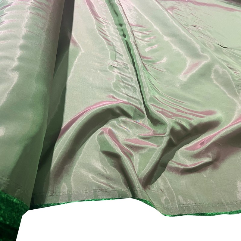 Two Tone Pink Polyester Lining Habotai Green 1