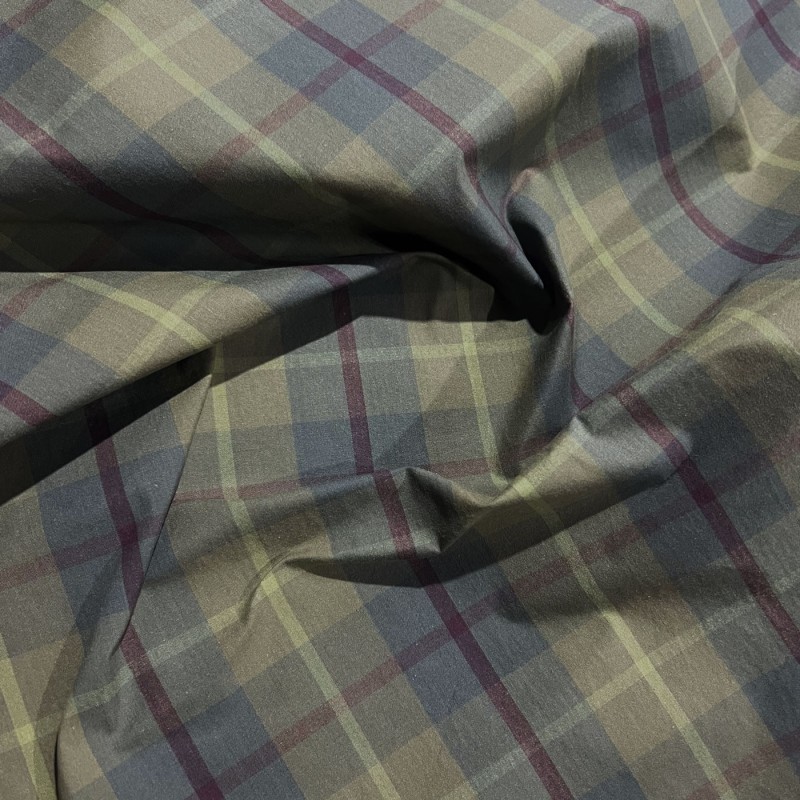 Clearance Waterproof Dry Wax Fabric Green Check2