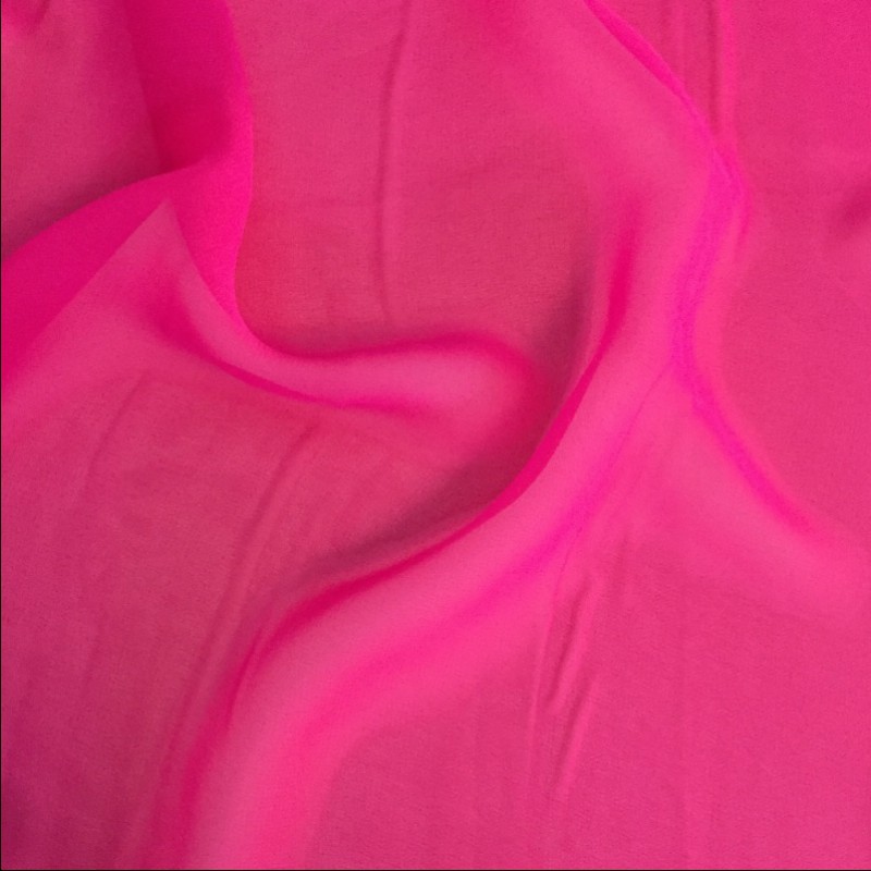 Crepe Chiffon Fabric Cerise