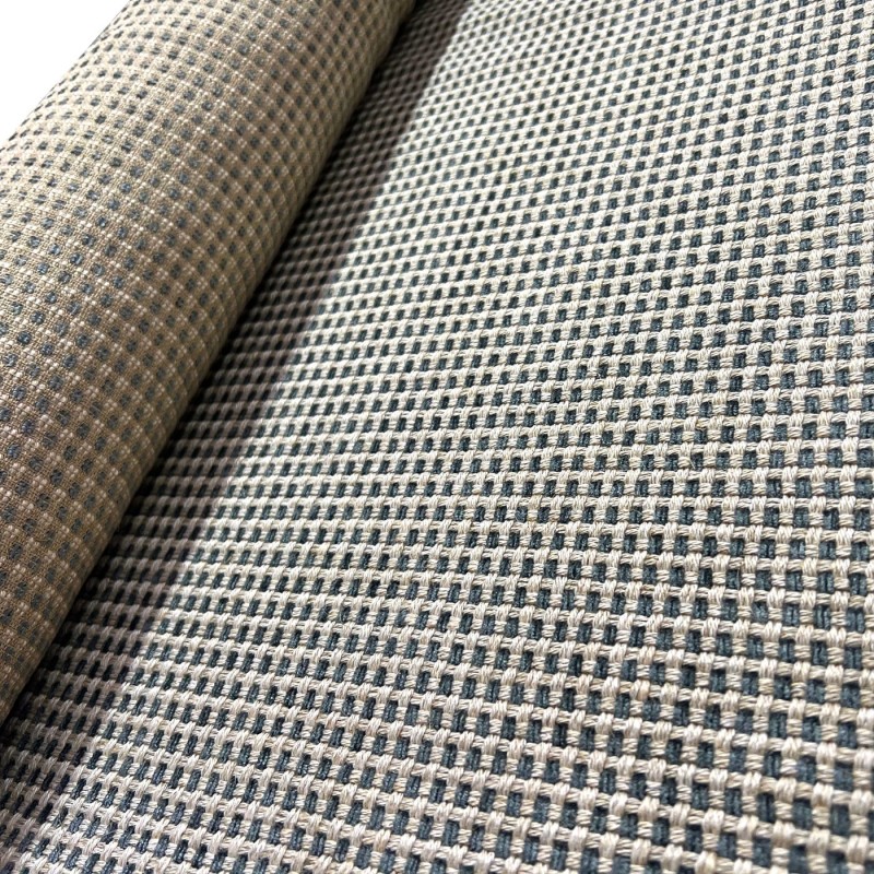 Clearance Polycotton Upholstery  Chunky Weave Grey2