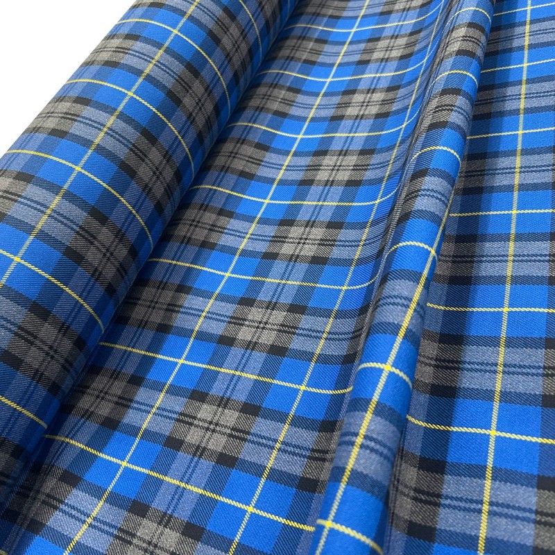 Viscose Tartan Fabric Royal Blue2