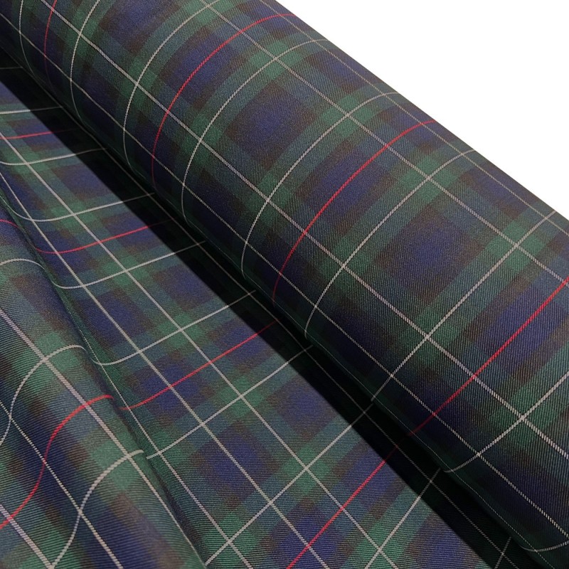 Viscose Tartan Fabric Navy Green3