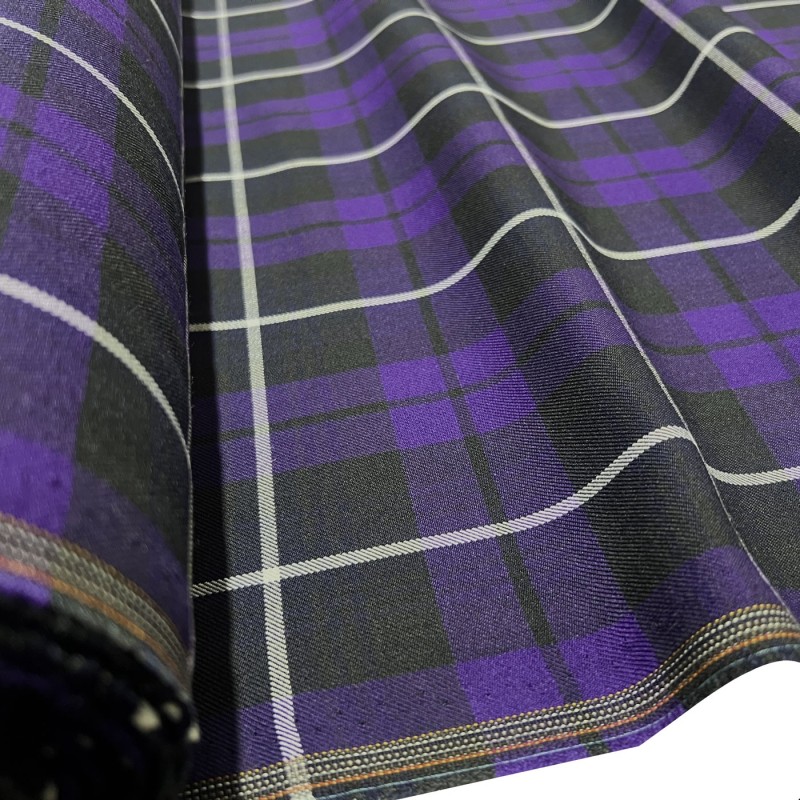 Viscose Tartan Fabric Purple1