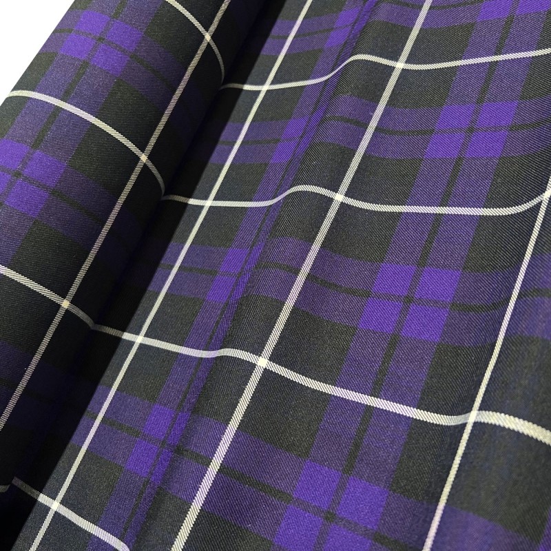 Viscose Tartan Fabric Purple3