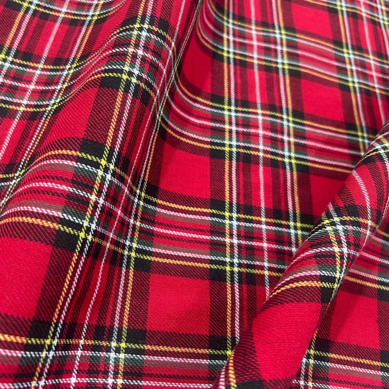 Viscose Tartan Fabric Royal Stewart 3