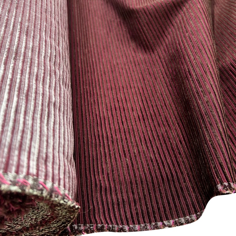 Clearance Striped Upholstery Ribbed Burgundy1