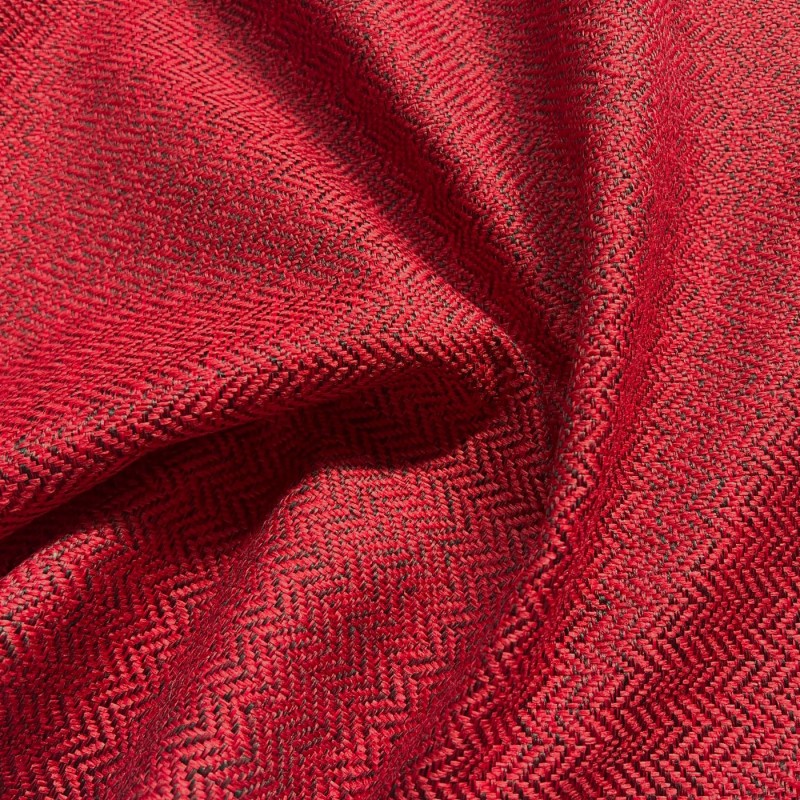 Clearance Striped Upholstery Red Chevron 2