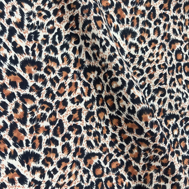 Animal Prints Polycotton Fabric Jungle Leopard 2