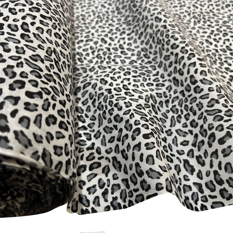 Animal Prints Polycotton Fabric Snow Leopard 1