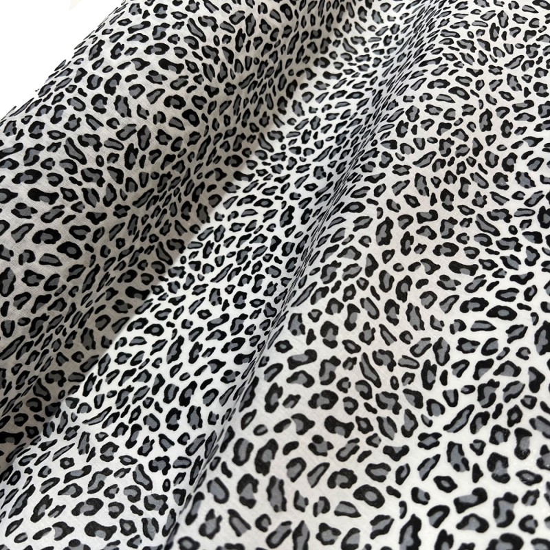 Animal Prints Polycotton Fabric Snow Leopard 2