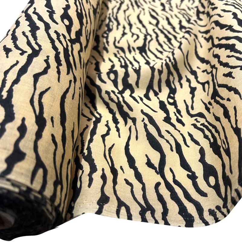 Animal Prints Polycotton Fabric Tiger1