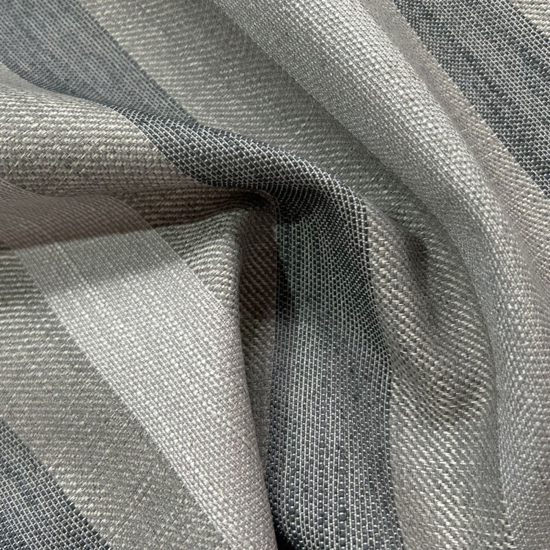 Clearance Striped Upholstery  fat Grey Stripes 3