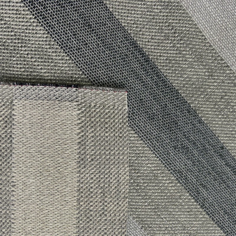 Clearance Striped Upholstery  fat Grey Stripes 4