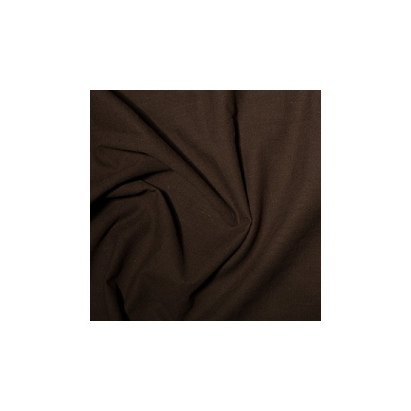 Washed Linen-Look Cotton Brown