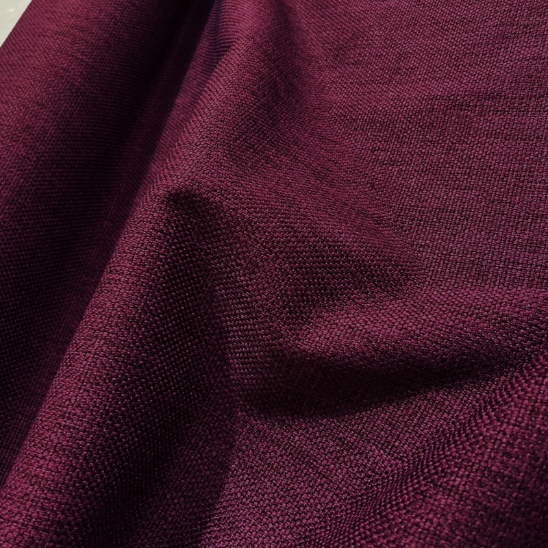 Clearance Polycotton Upholstery  Small Weave Plum 2