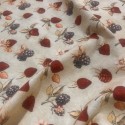 To Clear!  100% Cotton Curtain Fabric Summer Berries